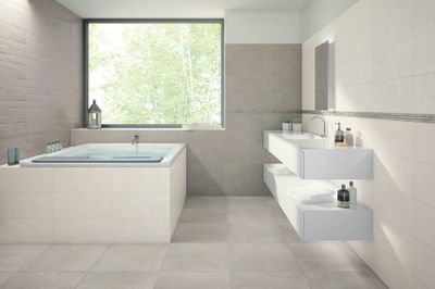 Faïence blanche murale intérieur grise MARSH ép 8,3 mm 26 x 60,5 cm paquet de 1,26 m²