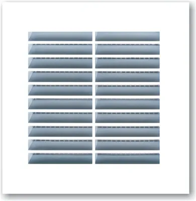 Grille d'aération carrée fixe 140 x 140 mm avec moustiquaire à encastrer AUTOGYRE