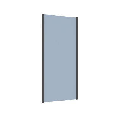 Paroi de douche latérale fixe 90x200 cm profilé noir verre fumé 8 mm Signature - OCEA