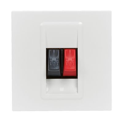 Prise haut-parleur encastrable 2 modules Blanc - Mosaic LEGRAND