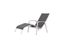 Bain de soleil à bascule aluminium blanc et textilène gris anthracite  BARCELONE - BOCARNEA