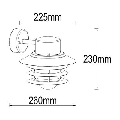 Applique extérieur E27 Engla acier IP54 60W - COREP
