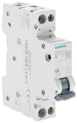 Disjoncteur 2A phase+neutre raccordement à vis - SIEMENS