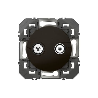 Prise TV et satellite étoile blindée encastrable Noir - Dooxie LEGRAND