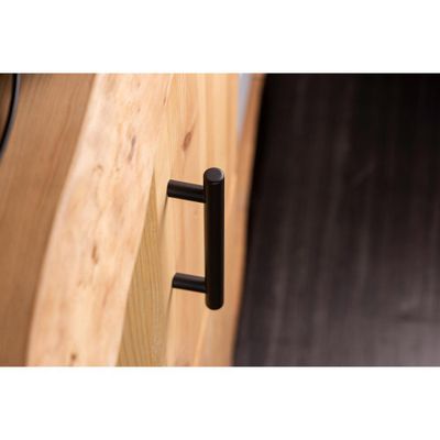 Poignée de meuble cylindrique inox noir mat entraxe 96 mm par 4 REI
