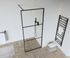 Paroi de douche à l'italienne 90x205 cm profilé noir verre transparent 6 mm Indus - OCEA