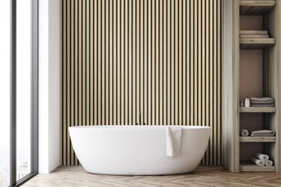 Panneau décoratif pvc Element 3D Linio - 25 x 395 x 2600 mm - GROSFILLEX