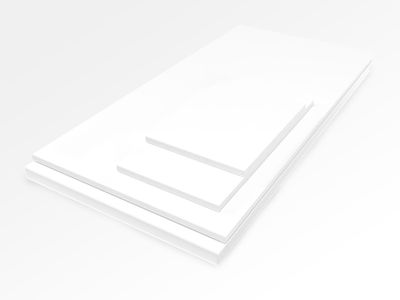 Panneau PVC expansé blanc mat pré-découpe - 5 x 600 x 800 mm - AJ TIMBER