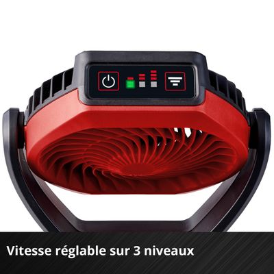 Ventilateur de table/chantier sans fil sans batterie GC-CF 18/110 Li-Solo 18 V - EINHELL