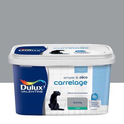 Peinture pour carrelage simple & déco Gris City Satin 2 L DULUX VALENTINE