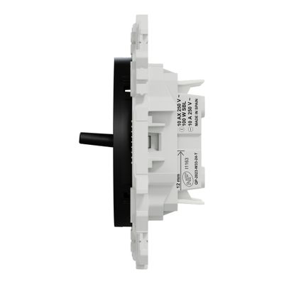 Double interrupteur va-et-vient ou poussoir à levier Odace 2025 noir - SCHNEIDER ELECTRIC