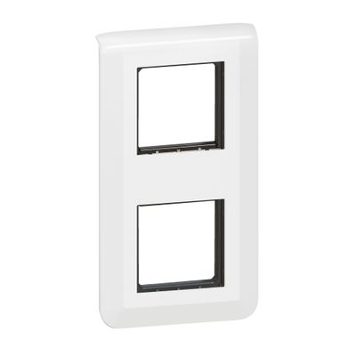 Plaque avec support verticale 2 x 2 modules finition blanche Mosaic LEGRAND
