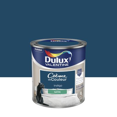 Peinture Crème de Couleur Indigo satin 0,5 L - DULUX VALENTINE