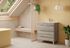 Meuble de salle de bains Cies 3 tiroirs L80 x H80 x P46 cm panneau de particules pin gris