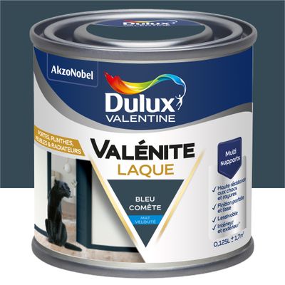 Peinture Boiseries Laque Acrylique Valénite Bleu Comète Mat 1250ml - DULUX VALENTINE
