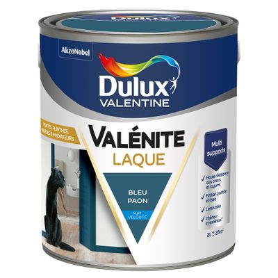 Peinture Boiseries Laque Acrylique Valénite Mat Bleu Paon 2 L  - DULUX VALENTINE