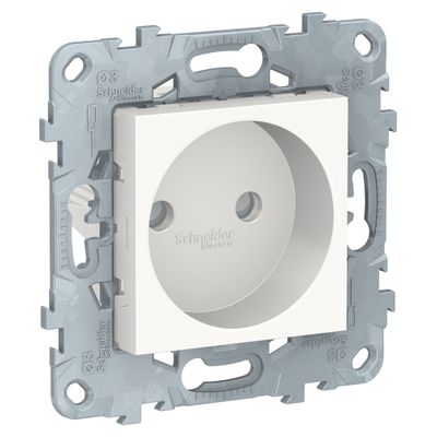Prise électrique sans terre blanc - Unica SCHNEIDER ELECTRIC