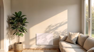 Radiateur à inertie sèche Nemea blanc horizontal 1000W THOMSON