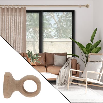 Support à oeil en bois diam 28 mm Finition Bois naturel - MOBOIS