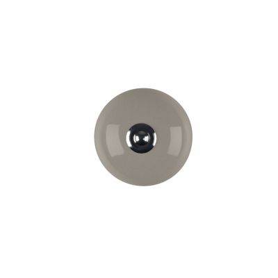 Bouton de meuble boule porcelaine acier gris diamètre 40 mm REI