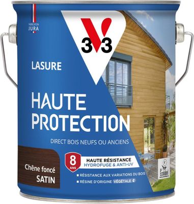 Lasure Haute Protection 8 ans satin chêne fonce 2,5 L - V33