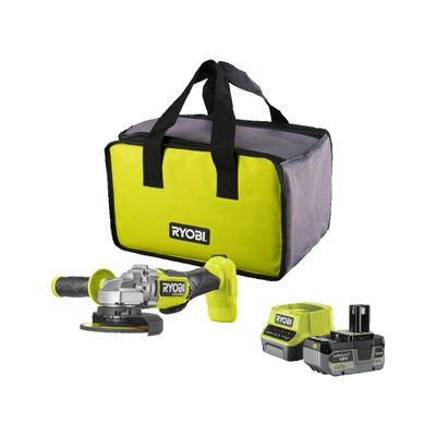 Meuleuse d'angle 125 mm Brushless avec batterie 4 Ah 18 V ONE+ RAG18X125-1C40S  - RYOBI
