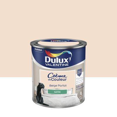 Peinture Crème de Couleur Beige Parfait satin 0,5 L - DULUX VALENTINE