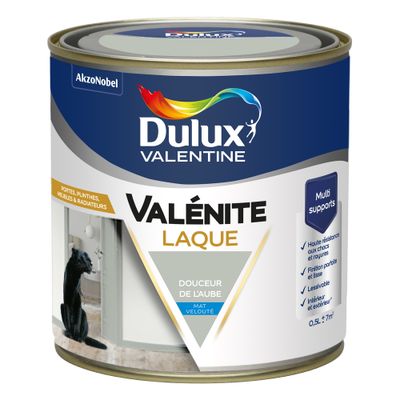 Peinture Boiseries Laque Acrylique Valénite Mat Douceur de l'Aube 0,5 L  - DULUX VALENTINE