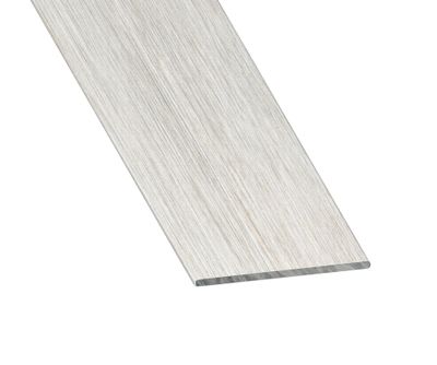 Profilé plat aluminium anodisé brossé 20 mm 1 m CQFD