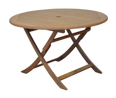 Table de jardin pliante SOPHIE acacia 120 x 73 cm, Livraison à domicile incluse - PROLOISIRS