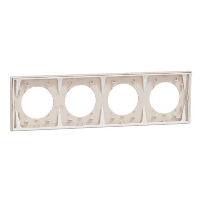 Plaque de finition 4 postes Odace 2025 beige sable - SCHNEIDER ELECTRIC