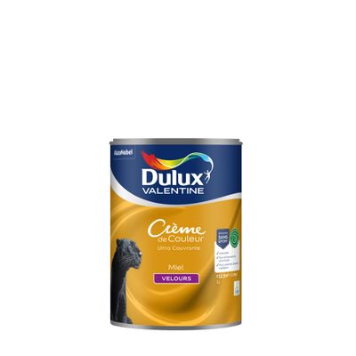 Peinture crème de couleur Miel velours 1L - DULUX VALENTINE