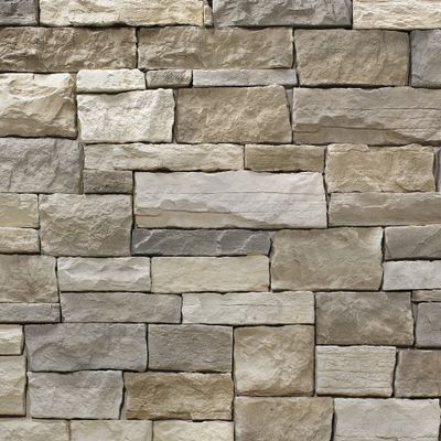 Parement mural intérieur/extérieur gris beige CANYON BROWNS 18 x 49 cm paquet de 0.58 m² MODULO