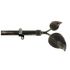 Kit de tringle à rideaux en métal 1.80 m diam 20 mm Finition Noir patiné - MOBOIS