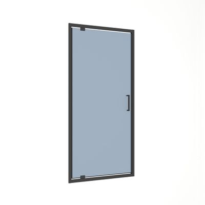 Porte de douche pivotante 100x200 cm profilé noir verre fumé 8 mm Signature - OCEA