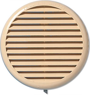 Grille d'aération ronde à clipser diamètre 125-160 mm avec moustiquaire sable AUTOGYRE