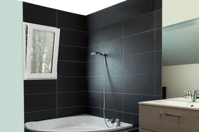 Fenêtre PVC 1 vantail oscillant-battant hauteur 95 x largeur 60 cm tirant droit