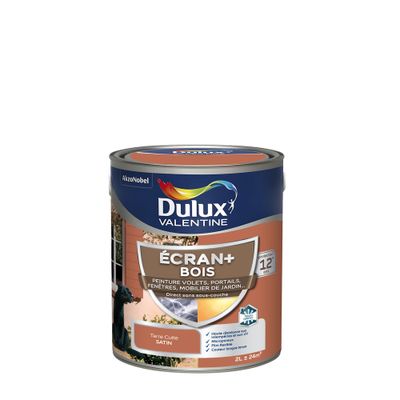 Peinture Ecran + Bois satin Terre Cuite 2 litres DULUX VALENTINE