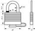 Cadenas à clé Bumper largeur 45 mm THIRARD