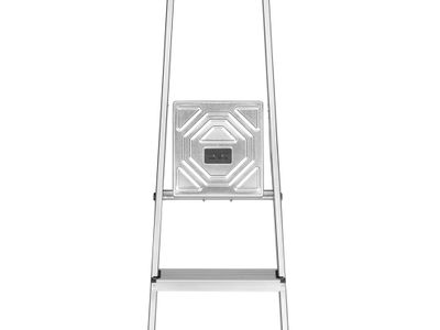 Escabeau 4 marches L20 avec tablette porte-outils aluminium - HAILO