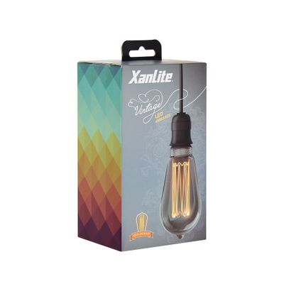 Ampoule LED ST64 Hologramme Edison 4 W = 100 Lumens blanc chaud - XANLITE