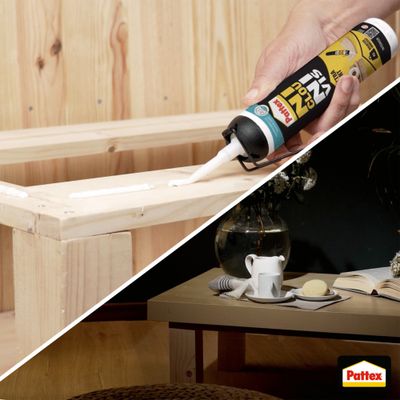 Colle de fixation Ni Clou Ni Vis Extra Fort blanc cartouche à gachette 260 g - PATTEX