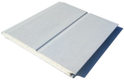Porte de garage sectionnelle motorisée IQA l.240 x h.200 cm rainurée blanche - SPADONE