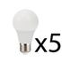 Ampoules LED SMD E27 8W = 806 lumens blanc chaud par 5 - ARLUX
