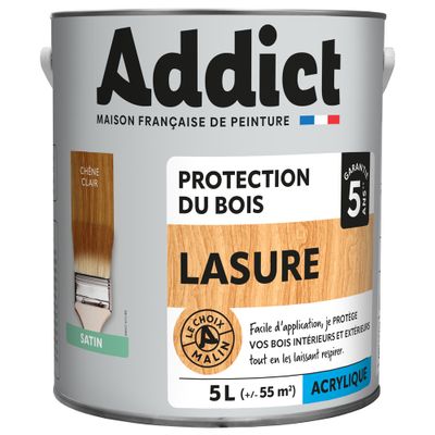 Lasure 5 ans Chêne Clair 5 L - ADDICT