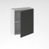 Porte pour meuble de cuisine Lotus anthracite mat 70 x 60 cm OFITRES