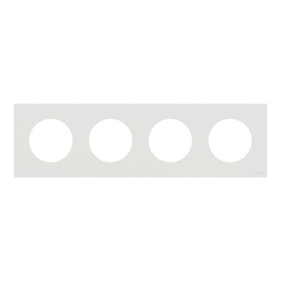 Plaque de finition 4 postes Odace 2025 blanc craie - SCHNEIDER ELECTRIC