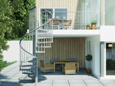 Garde-corps New Rondo - Aluminium anodisé - L 2,50 m - Pose à plat - SOGEM