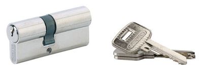 Cylindre de serrure double entrée 35 x 45 mm STD nickelé 3 clés THIRARD