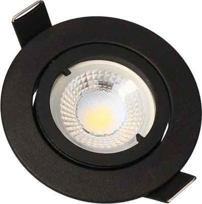 Spot LED encastrable GU10 orientable lumière blanc chaud Noir - Saphyr ARLUX